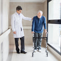 Adjustable Aluminum Walker with Wheels and Brakes