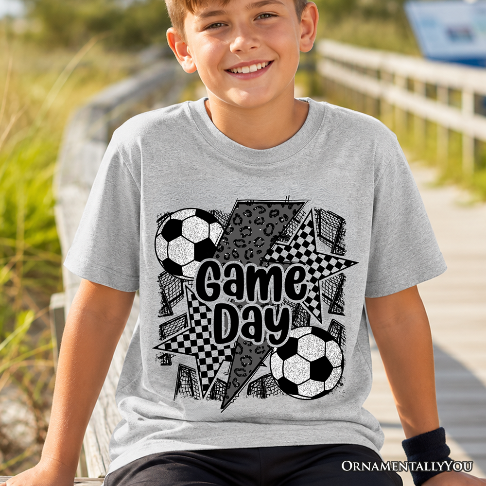 Kids Soccer Game Day T-Shirt, Coquette Sports Youth Tee