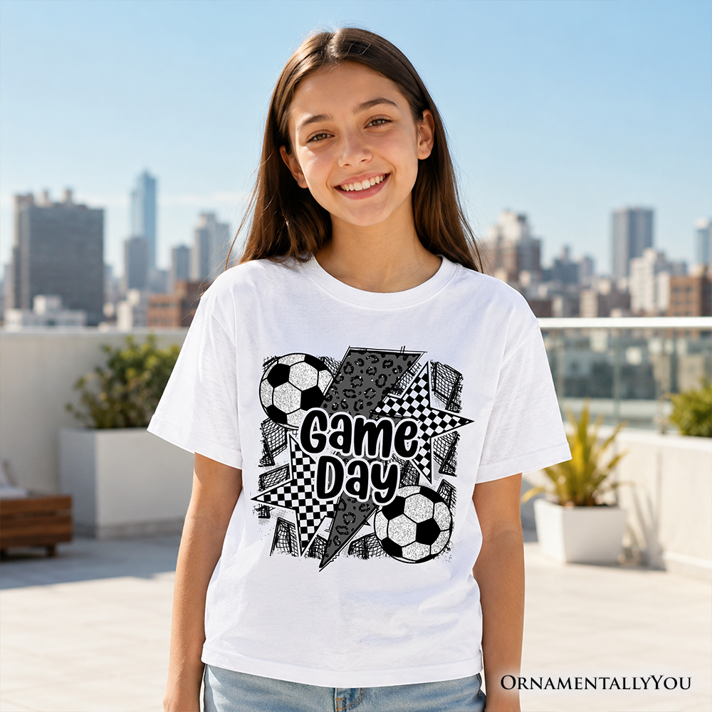 Kids Soccer Game Day T-Shirt, Coquette Sports Youth Tee