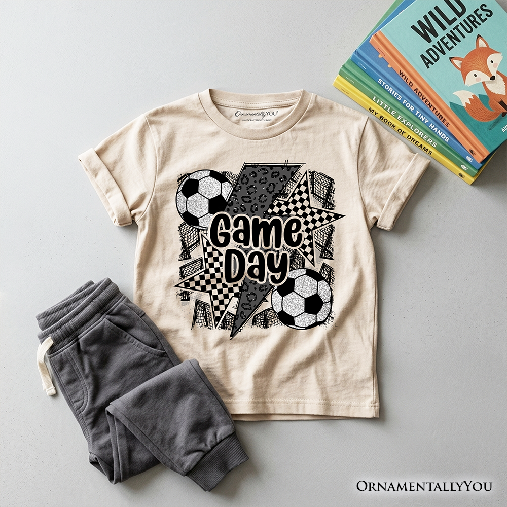 Kids Soccer Game Day T-Shirt, Coquette Sports Youth Tee