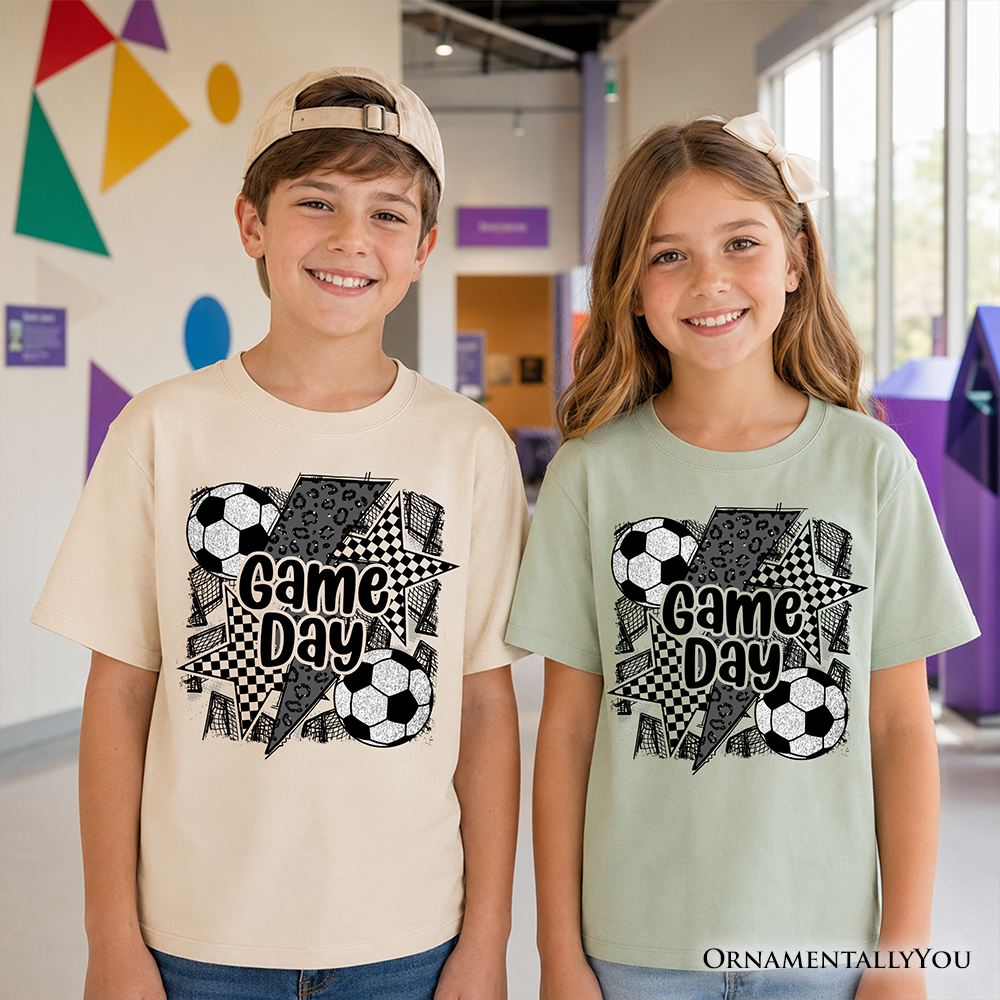 Kids Soccer Game Day T-Shirt, Coquette Sports Youth Tee