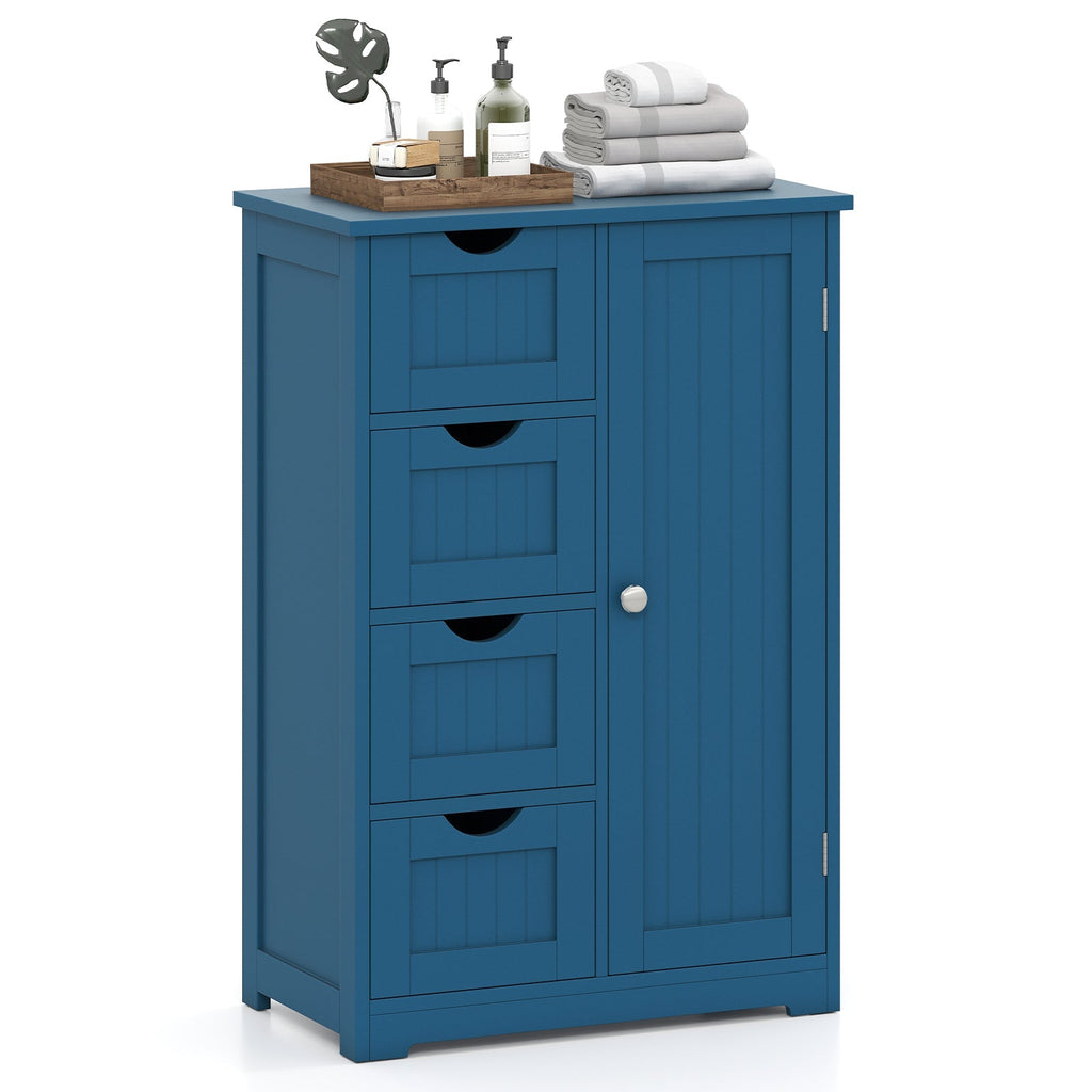 Standing Indoor Wooden Cabinet with 4 Drawers