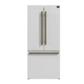 Forno Gallipoli Espresso 30-Inch White French Door Refrigerator, Bottom Freezer, 17.5 Cu. Ft., No Frost, Ice Maker