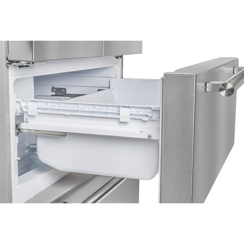 Forno Moena 36-Inch French Door Refrigerator, 19.2 cu.ft, Counter Depth, Ice Maker, Stainless Steel Interior Panel, ENERGY STAR Certified