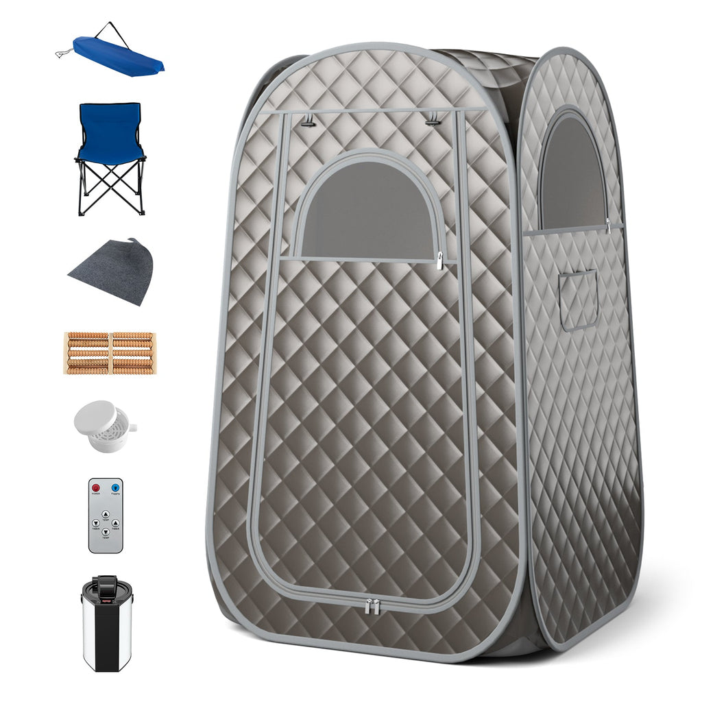 Full-Body Personal Sauna Tent with 1000W 3L Steam Generator for Home Spa Relaxation