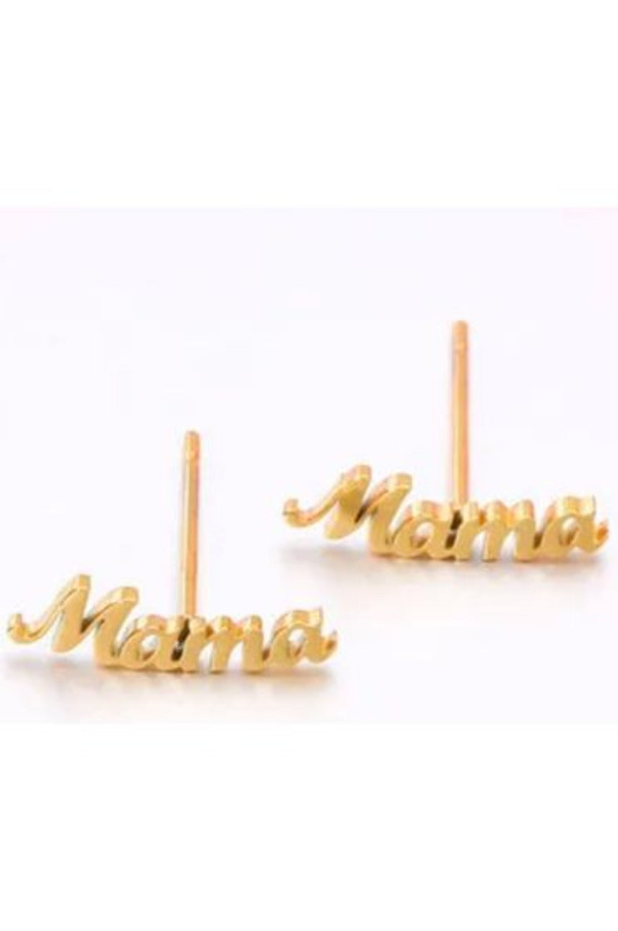 MAMA 18K GOLD PETITE STUD EARRINGS