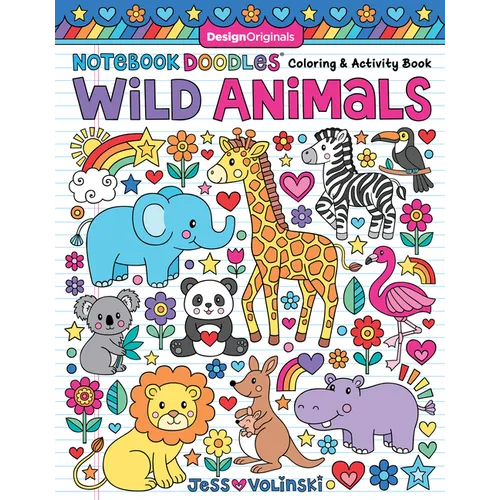 Notebook Doodles Wild Animals: Coloring & Activity Book - Paperback