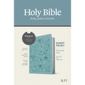 KJV Personal Size Giant Print Bible, Filament Enabled (Leatherlike, Floral Leaf Teal, Red Letter) - Imitation Leather