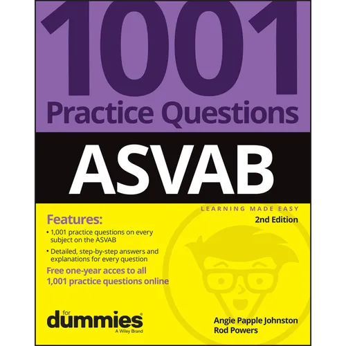 Asvab: 1001 Practice Questions for Dummies (+ Online Practice) - Paperback