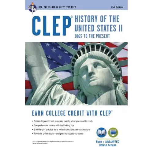 Clep(r) History of the U.S. II Book + Online - Paperback