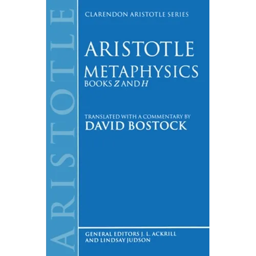 Metaphysics: Books Z and H - Paperback
