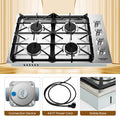 30/36 Inch Gas Cooktop with 4/6 Powerful Burners and ABS Knobs