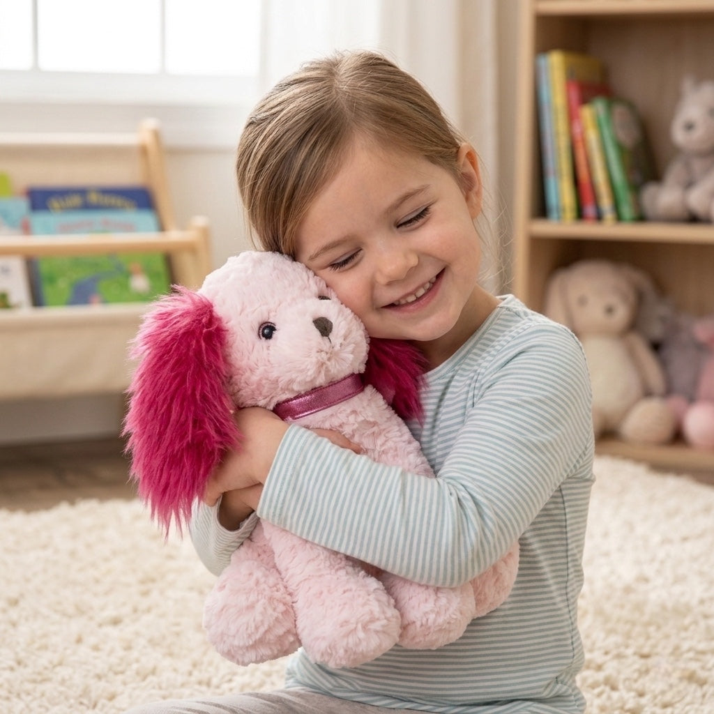 Pink & Fuchsia Plush Dog