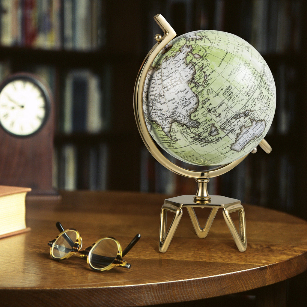 Educational Geographic 5/8/10 Inch World Globe with Triangle Metal Stand