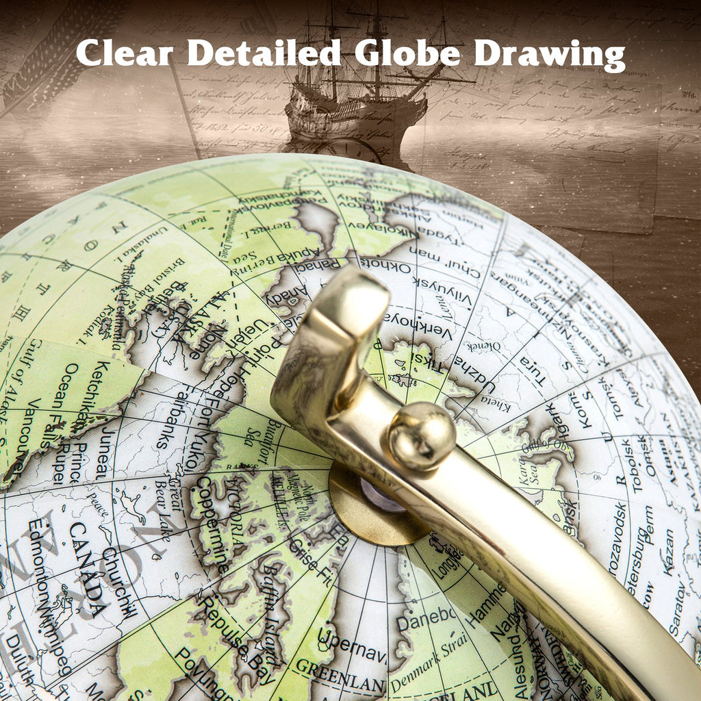Educational Geographic 5/8/10 Inch World Globe with Triangle Metal Stand