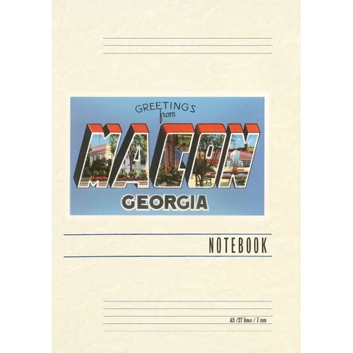 Vintage Lined Notebook Greetings from Macon - Paperback