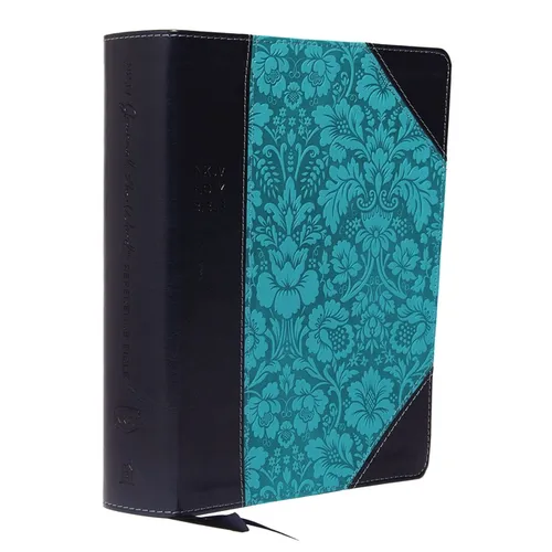 NKJV, Journal the Word Reference Bible, Imitation Leather, Blue, Red Letter Edition, Comfort Print: Let Scripture Explain Scripture. Reflect on What Y - Imitation Leather