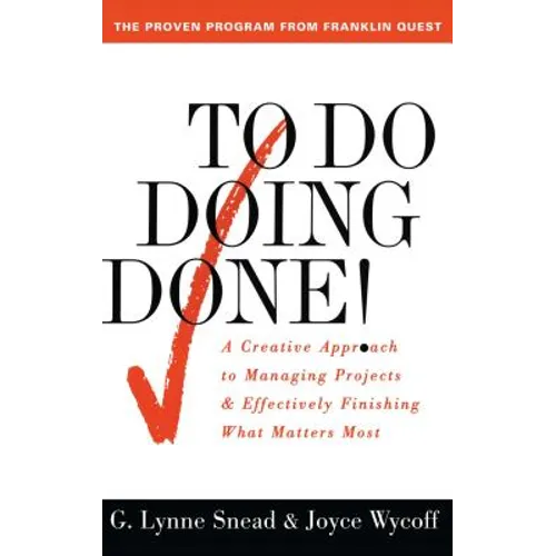To Do Doing Done - Paperback