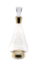 Glass Decanter with Gold Accents