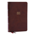 Nkjv, Single-Column Reference Bible, Verse-By-Verse, Brown Leathersoft, Red Letter, Comfort Print - Imitation Leather