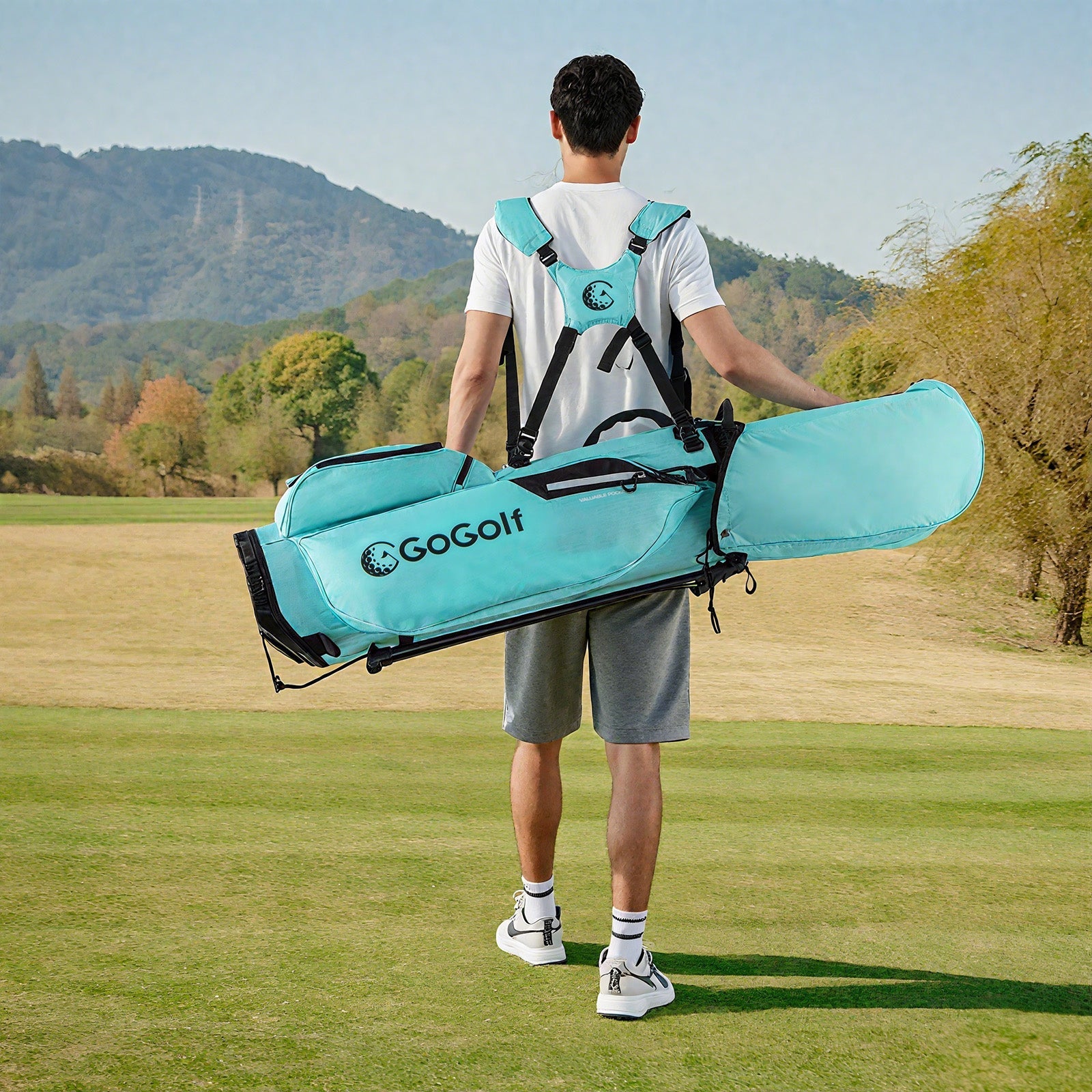 Golf Stand Bag Lightweight Golf Bag with 8 Way Top Dividers and 5 Zippered Pockets