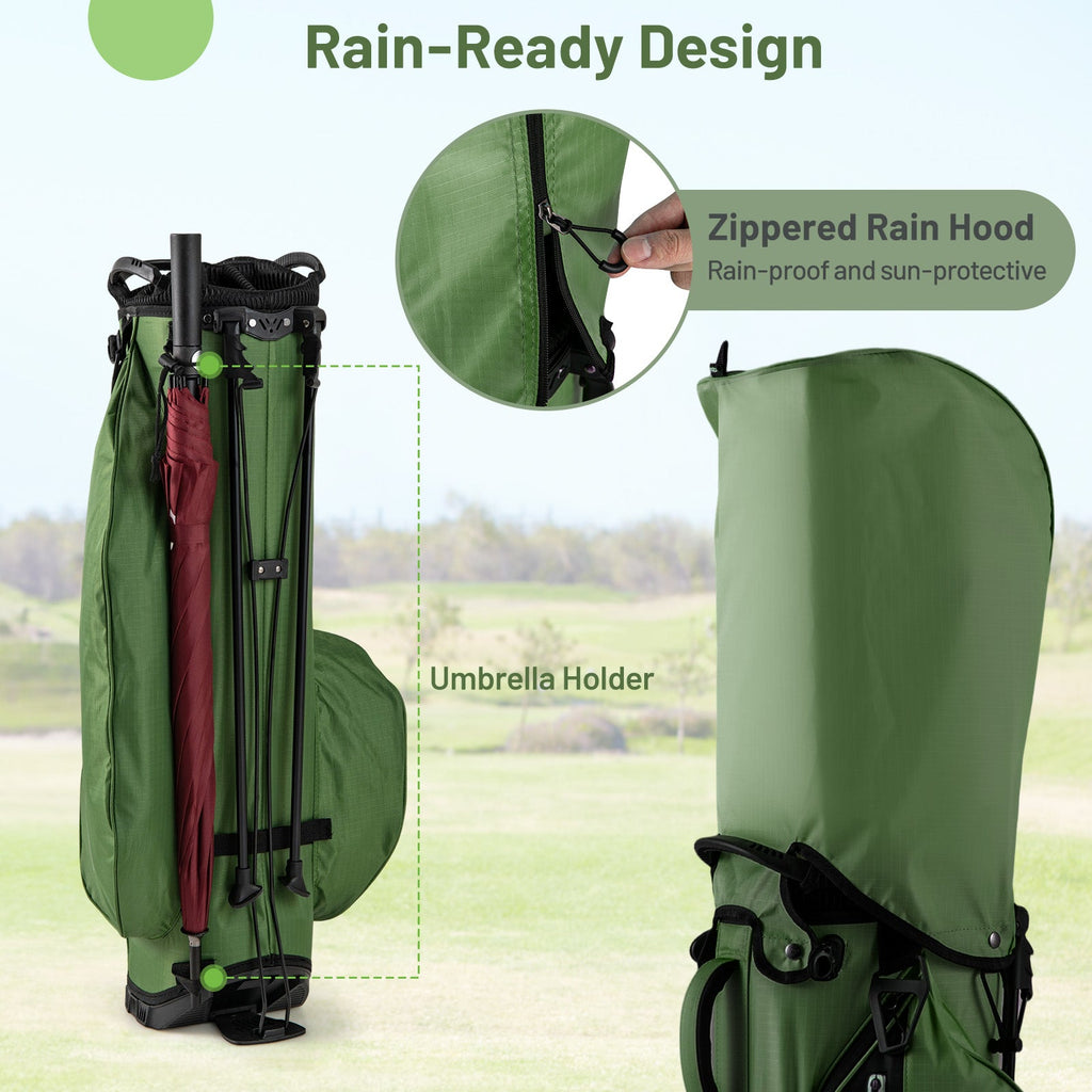 Golf Stand Bag Lightweight Golf Bag with 8 Way Top Dividers and 5 Zippered Pockets