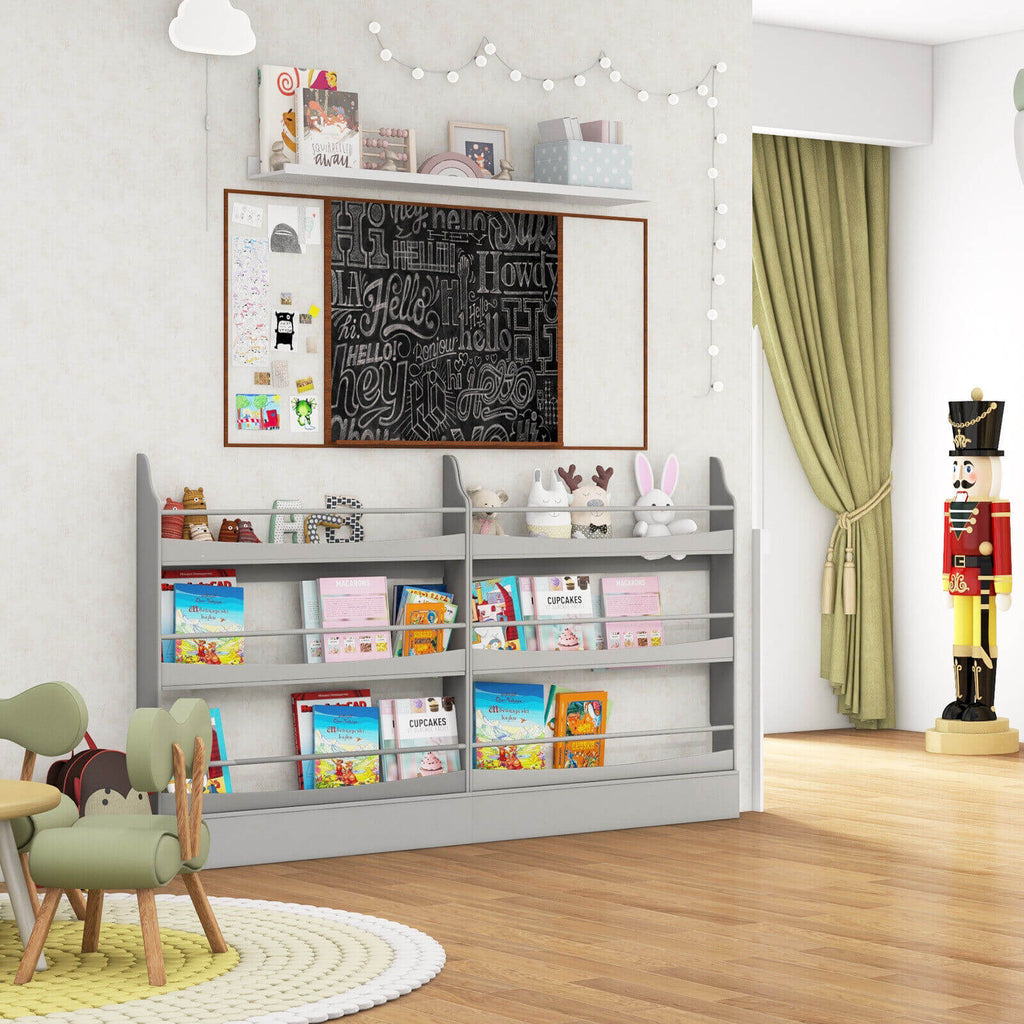 3-Tier Bookshelf with 2 Anti-Tipping Kits for Books and Magazines