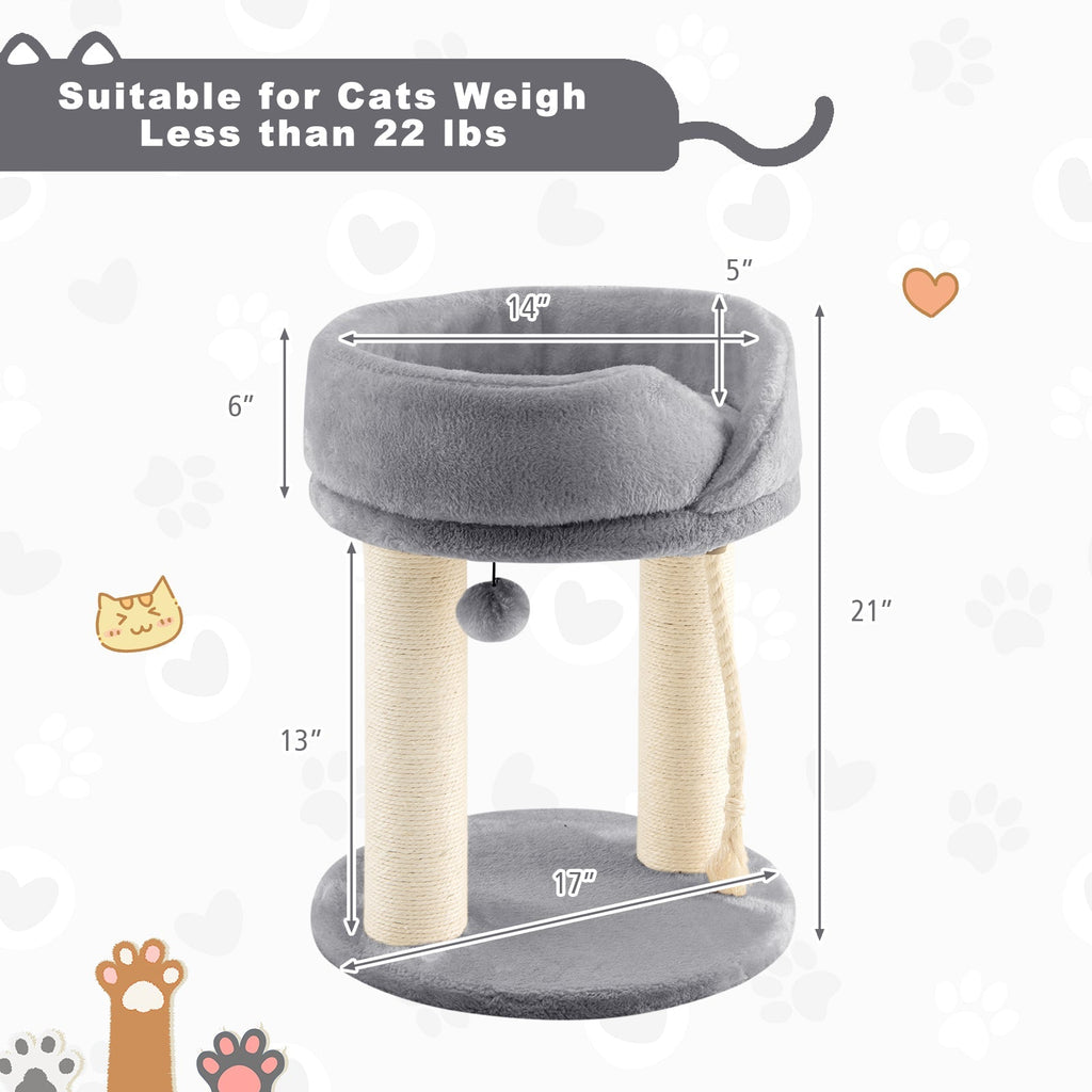 Cat Climbing Tree with Plush Perchs and Scratching Post