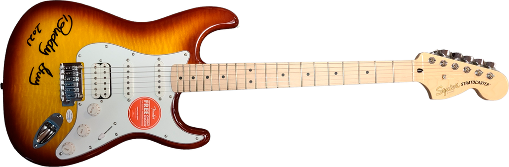 Buddy Guy Signed Cherry Sunburst Fender Stratocaster Guitar ACOA