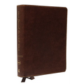 NKJV, Journal the Word Bible, Bonded Leather, Brown, Red Letter Edition, Comfort Print: Reflect, Journal, or Create Art Next to Your Favorite Verses - Bonded Leather