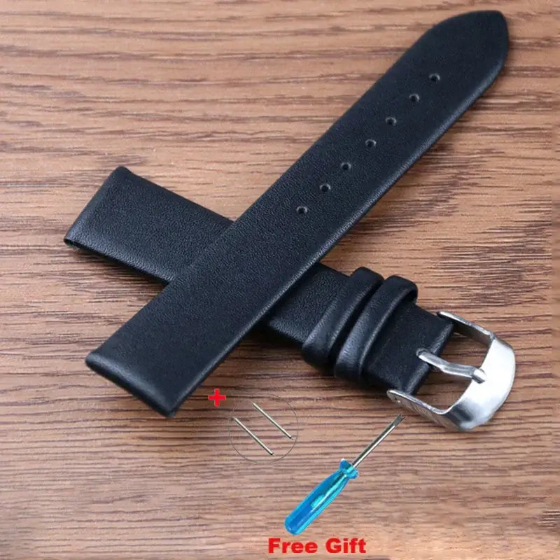 Garmin 18/20/22mm Quick Release Slim Smooth Leather Band