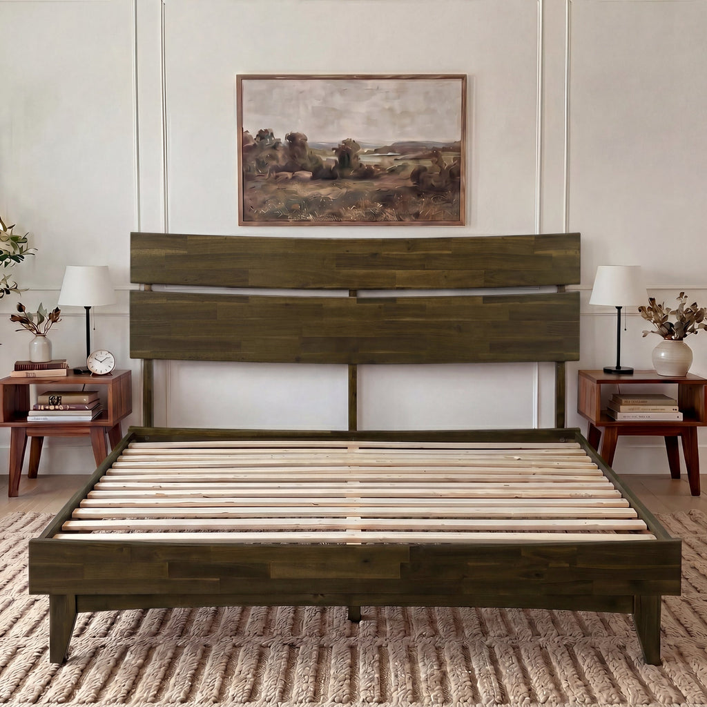 Aurora Solid Wood Bed Frame