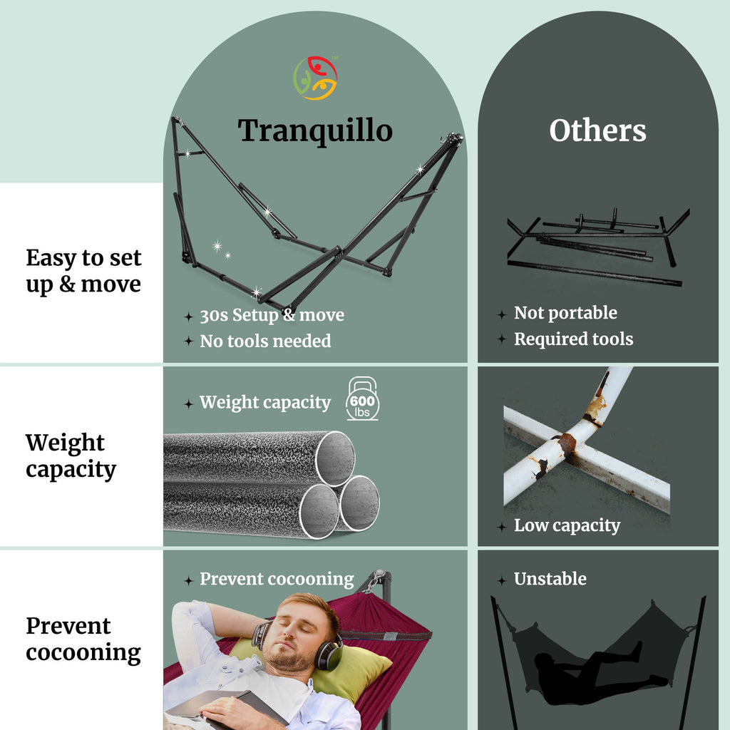 Universal Hammock with Medium Size Stands