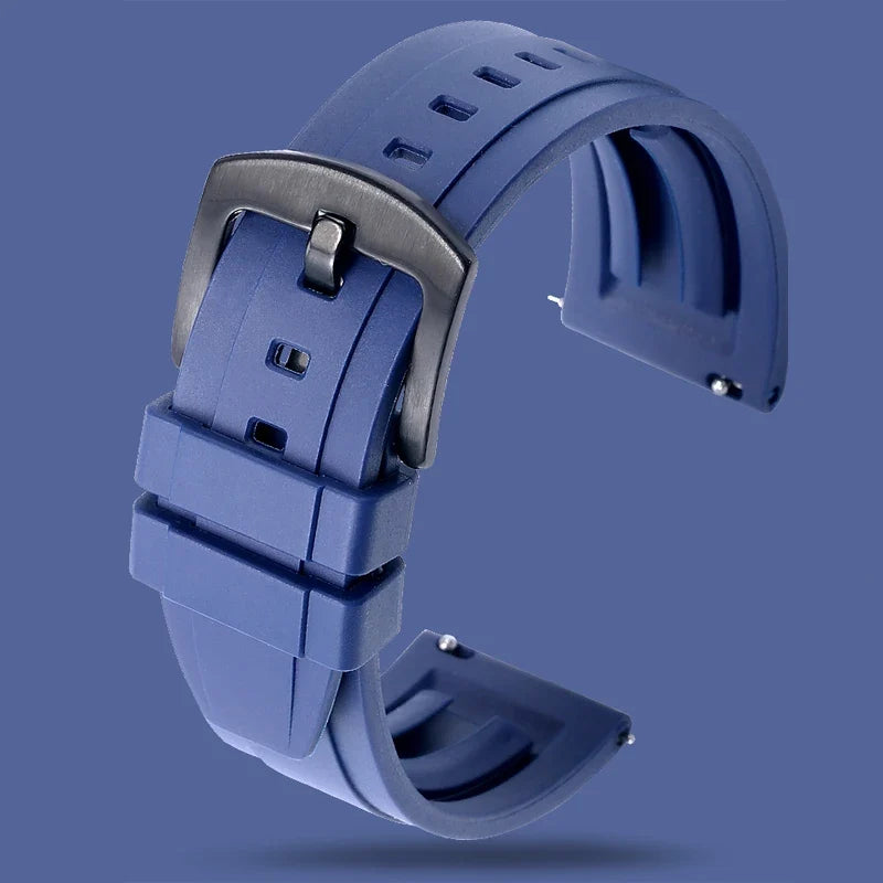 Garmin 18/20/22/24mm Quick Release Grooved FKM Rubber Band