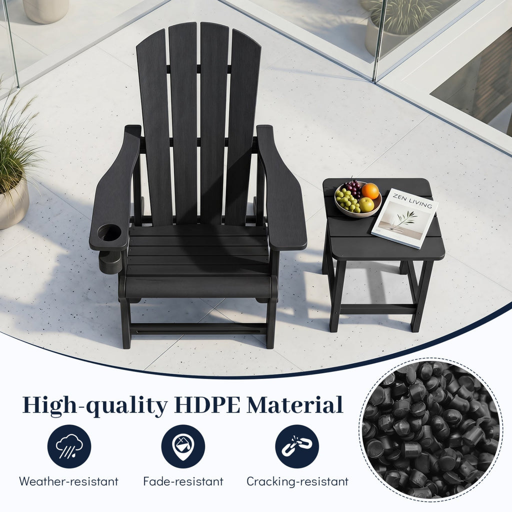 HDPE Adirondack Chair with Realistic Wood Grain