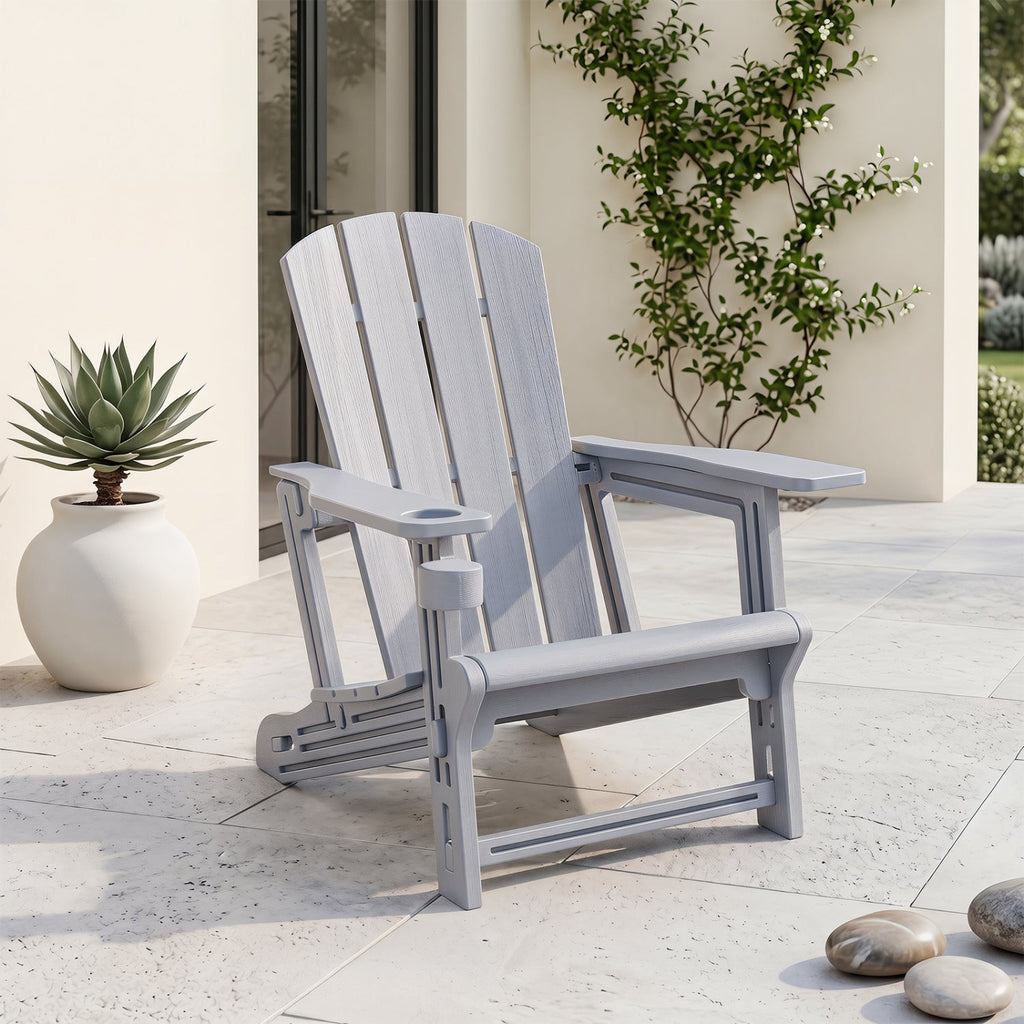 HDPE Adirondack Chair with Realistic Wood Grain