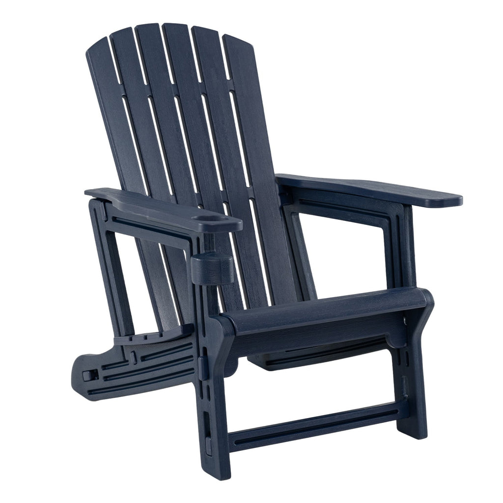 Adirondack Chair with Cup Holder - Weather-Resistant HDPE
