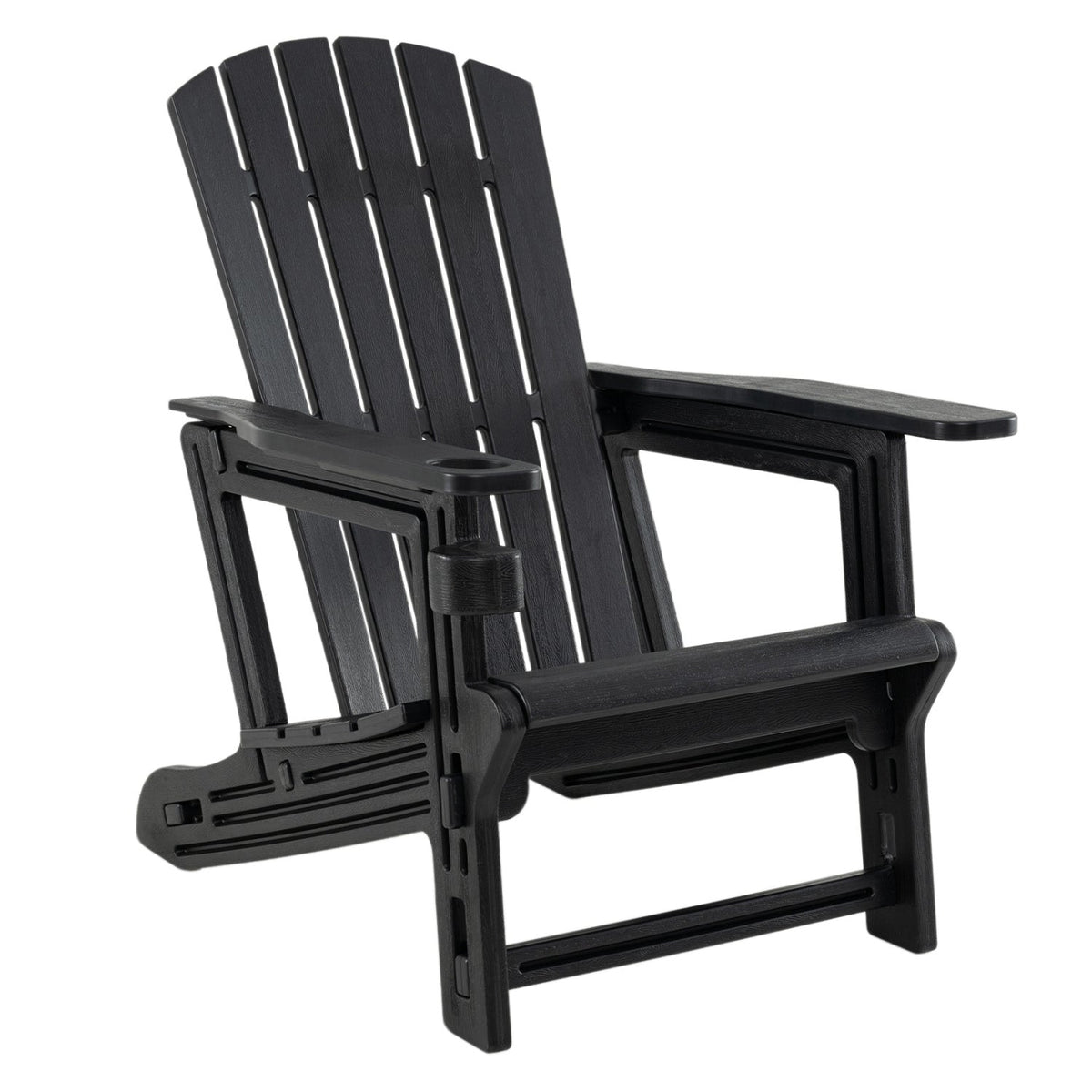 Adirondack Chair with Cup Holder - Weather-Resistant HDPE
