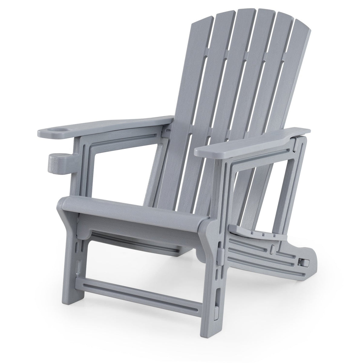 Adirondack Chair with Cup Holder - Weather-Resistant HDPE