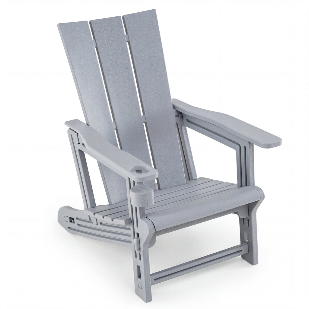 Adirondack Chair with Cup Holder - HDPE Outdoor Seating
