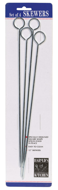 HIC Kitchen Chrome Skewer, 12in