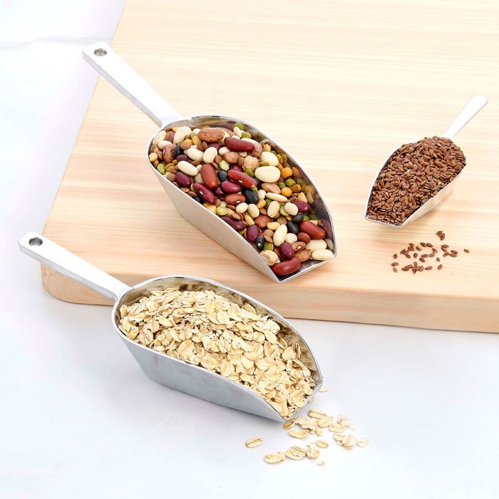 HIC Kitchen Flat Bottom Food Utility Scoop, 7.5in