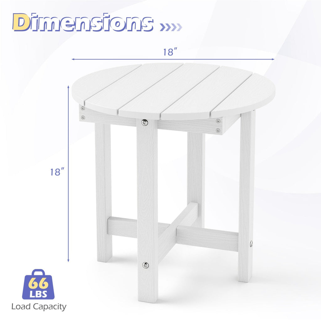 Adirondack Side Table 18x18 Weather-Resistant HIPS
