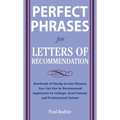 Perfect Phrases for Letters of Recommendation - Paperback