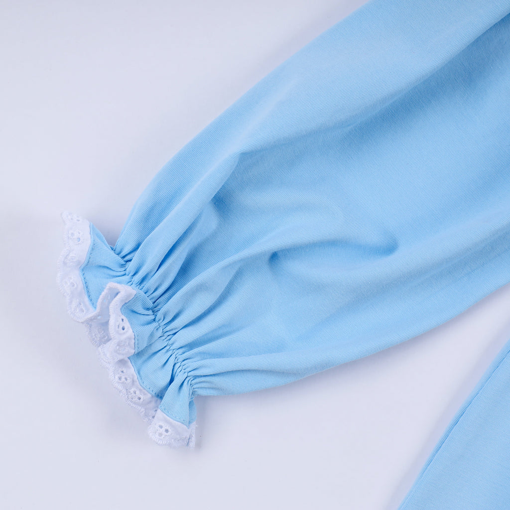 Blue nativity hand smocked dress