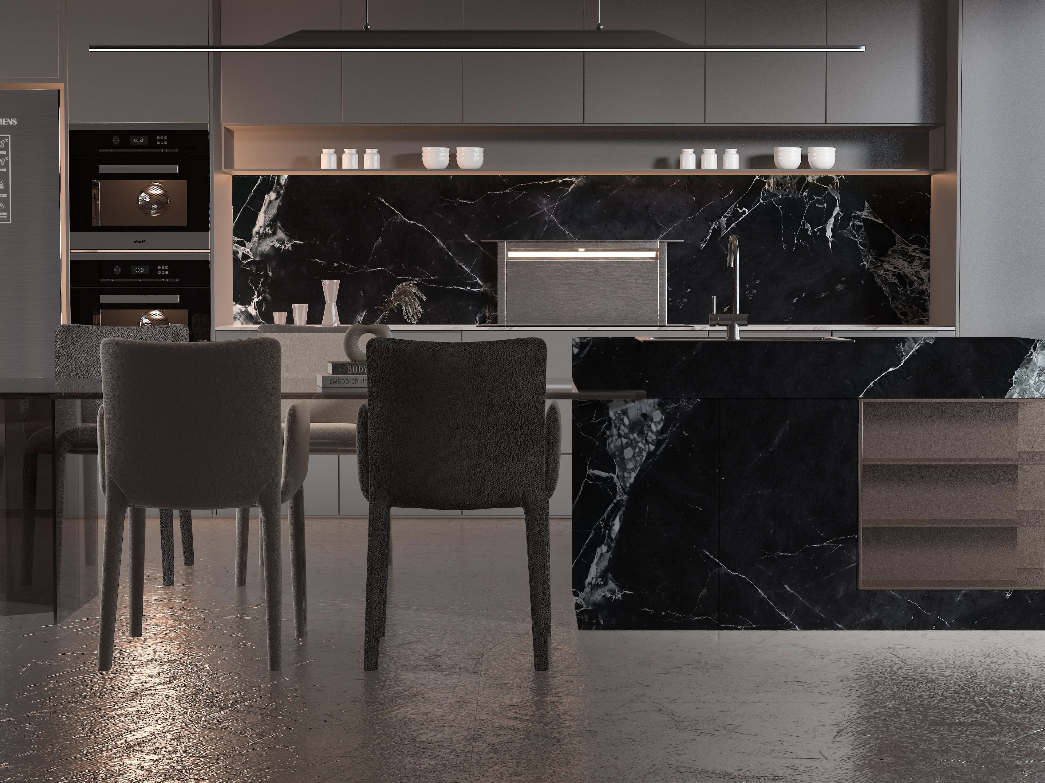 Black and White Marble PVC Wall Panel - Waterproof (4x8 ft, 32 sq. ft)