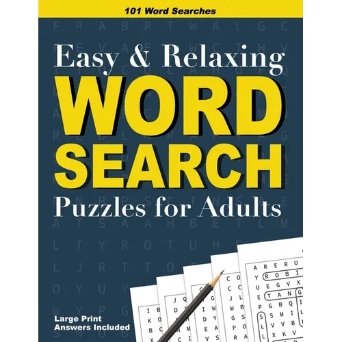 Easy and Relaxing Word Search Puzzles for Adults - Paperback