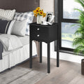 Side Table End Accent Table with 2 Drawers-White