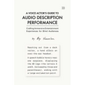 A Voice Actor's Guide to Audio Description Performance: Crafting Immersive Entertainment Experiences for Blind Audiences - Paperback