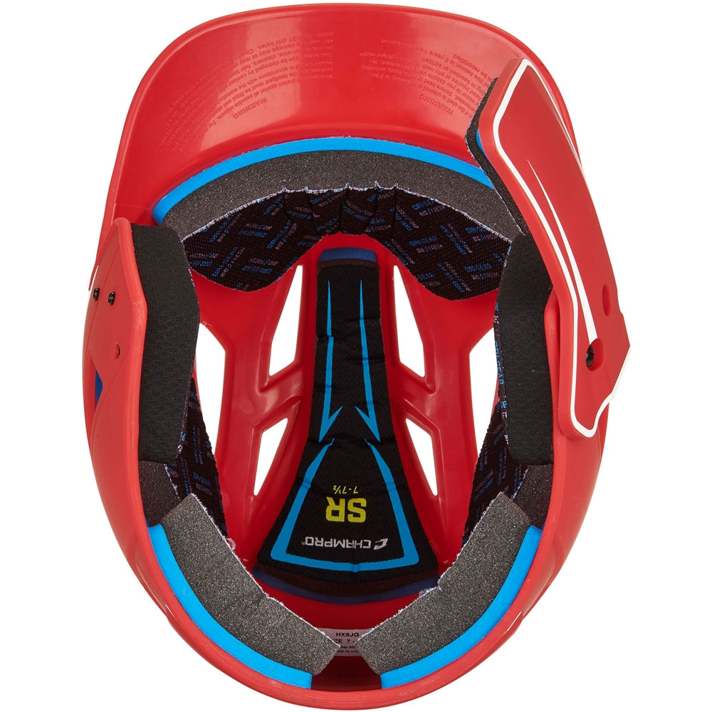 CHAMPRO BASEBALL HX LEGEND PLUS 2-TONE BSBLL HELMET WITH FLAP